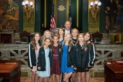 October 24, 2022: Senator Dillon Welcomes Two Time State Champ Bustleton Bengals to State Capitol.