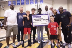 August 5, 2024: At halftime during  the championship game of the 19th annual Danny Rumph Classic, Sen. Dillon tonight presented a grant check to the Daniel E. Rumph Foundation to continue their work in educating young athletes about heart health.  In 2005, Danny Rumph, a former point guard at Division I Western Kentucky, collapsed and died of cardiomyopathy after a pick-up basketball game at a Philadelphia recreation center.