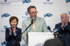 April 28, 2023: Senator Dillon joins colleagues Councilmember Mike Driscoll and Rep. Pat Gallagher to present a $2,000,000 grant to Holy Family University!