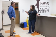 February 22, 2024: In the latest installment of his “Journeys with Jimmy” series, Sen. Dillon visits the Philadelphia Animal Welfare Society’s Northeast Shelter and Clinic at Bustleton and Grant avenues in the Far Northeast.  Dramatically diminished in the aftermath of the pandemic, the facility is still trying to ramp up staffing and services but continues to provide hundreds of surgeries to stray animals each month, according to site manager Maria Decker.