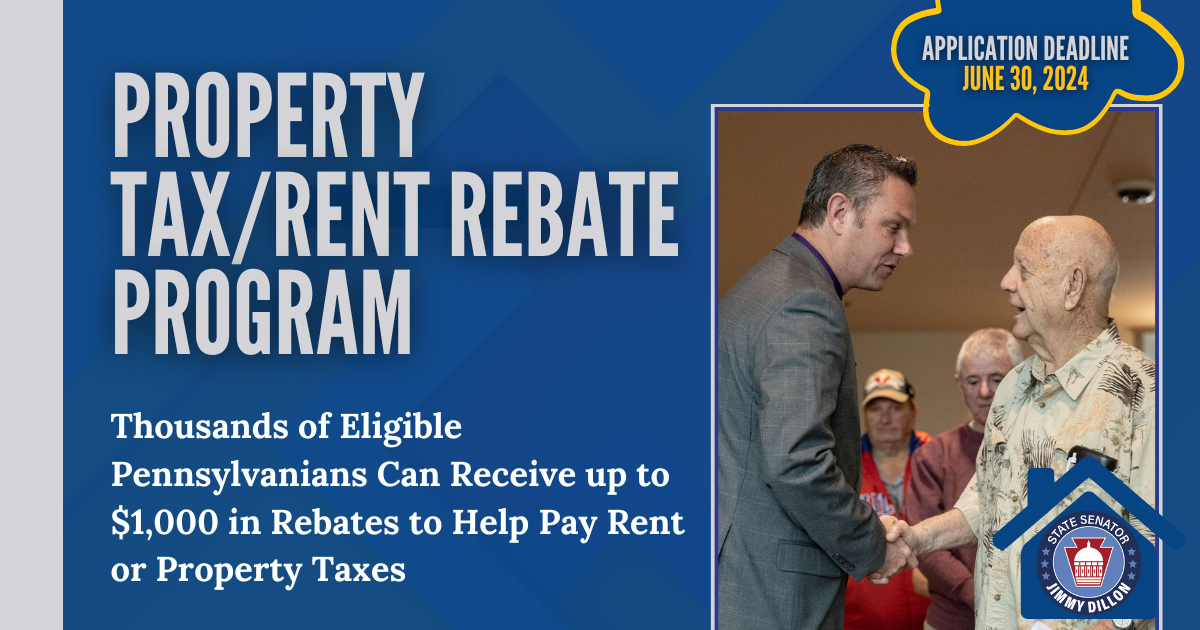 Property Tax/Rent Rebate Program Senator Jimmy Dillon